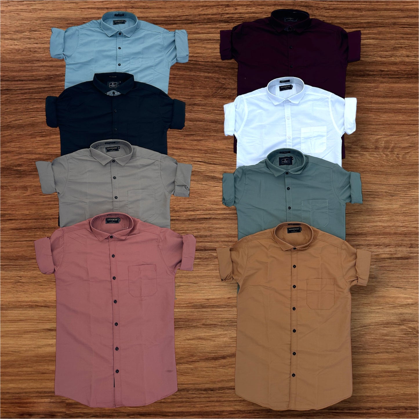 Combo of 4 plain Shirts Rs. 999 Only