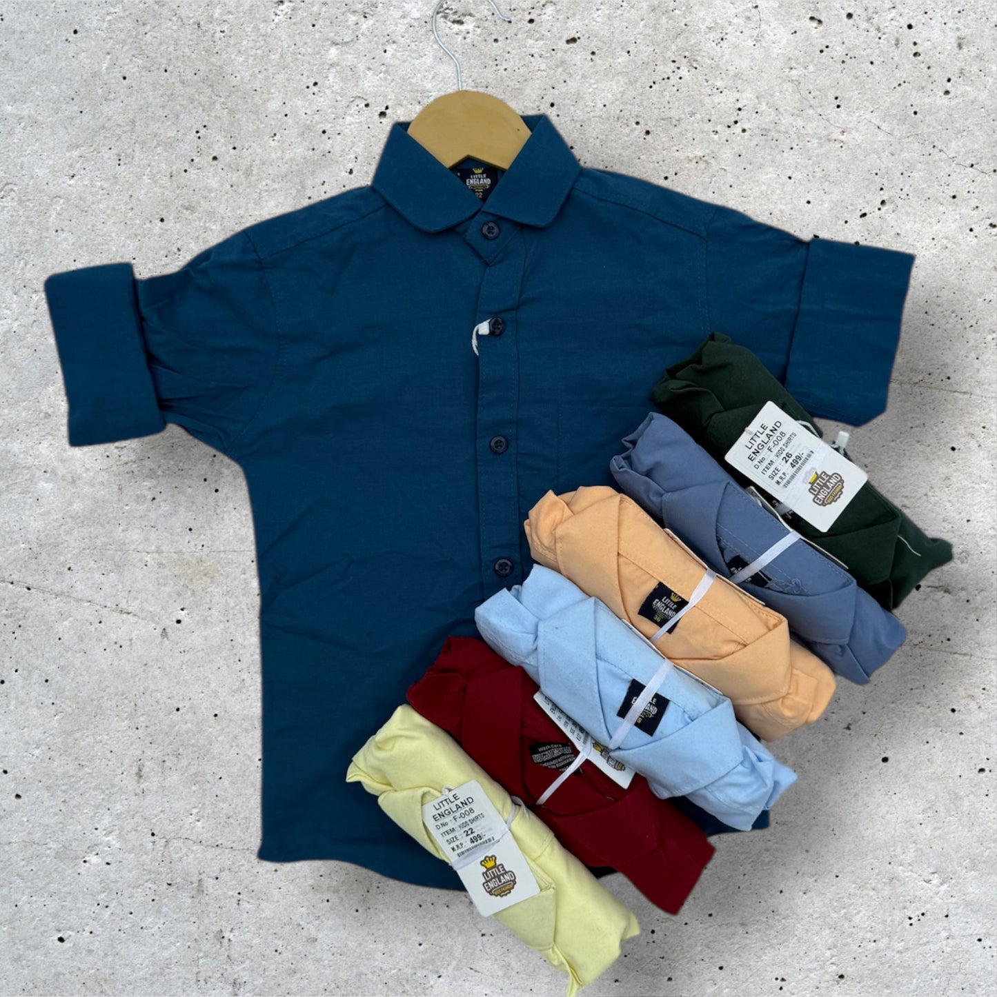 combo of 3 kids plain shirts 649/-