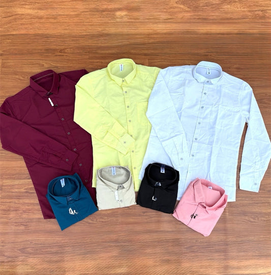 Combo of 4 plain Shirts Rs. 999 Only